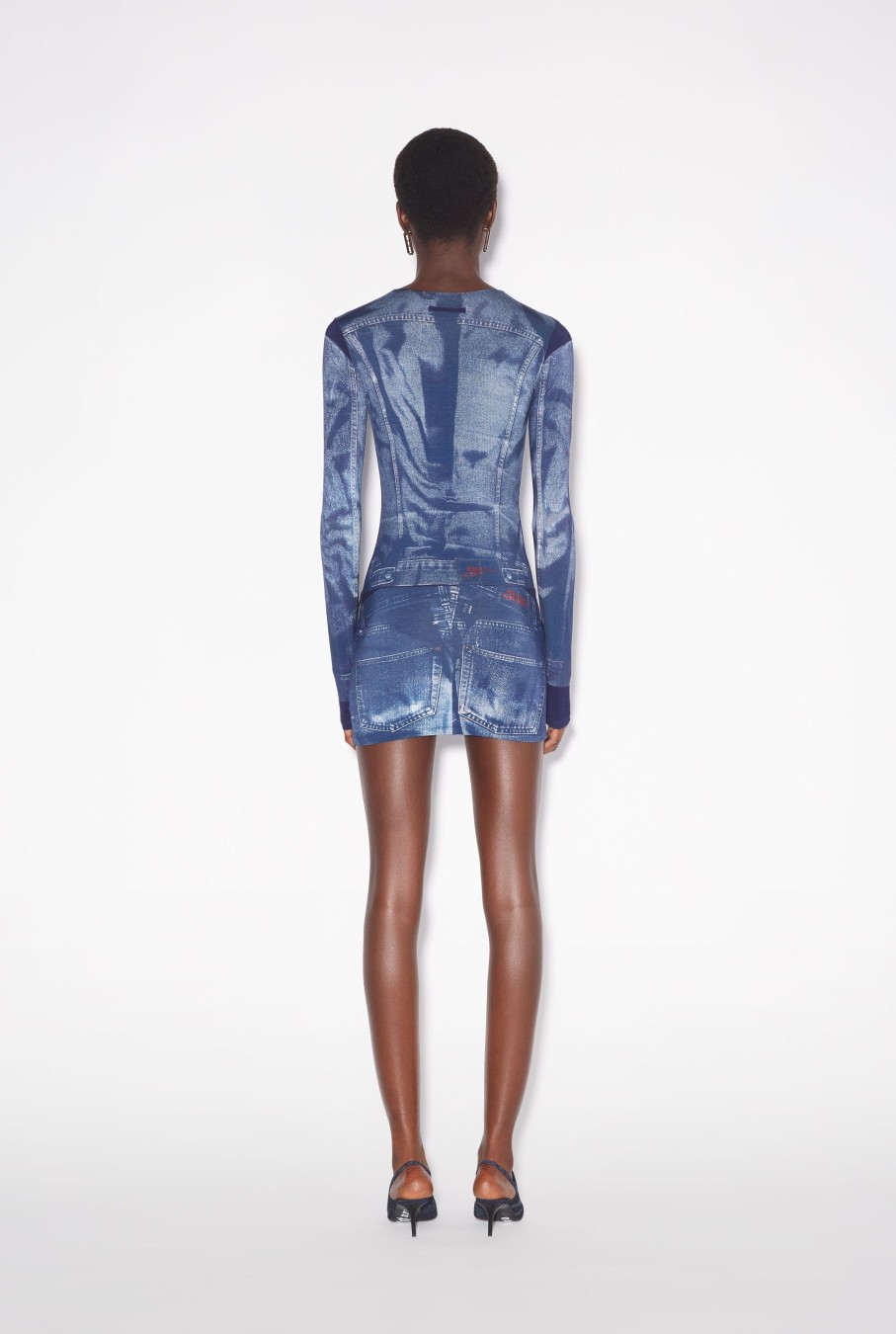 Denim Jean Paul Gaultier | The Short Blue Denim Trompe L'Oeil Dress