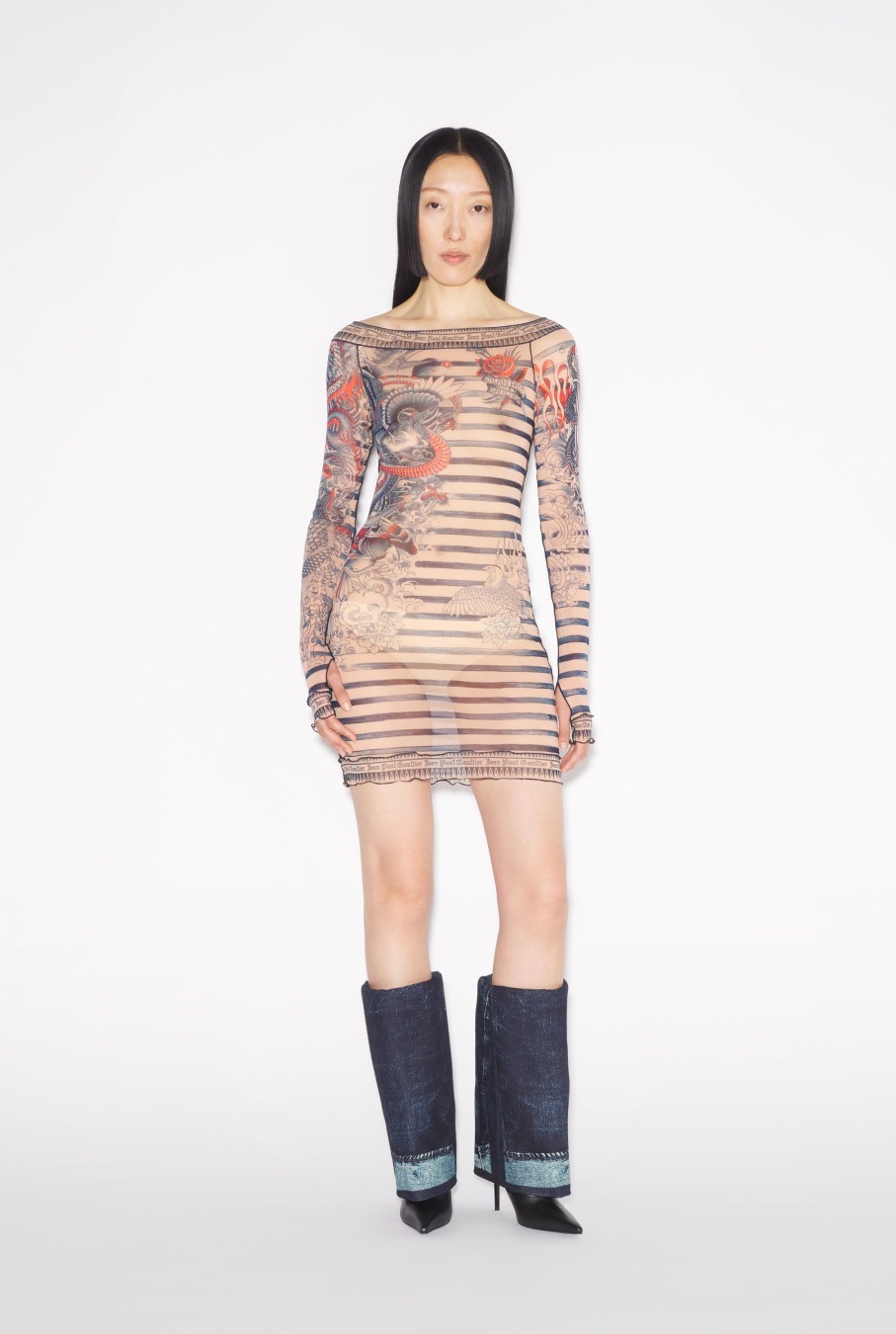 Tattoo Collection Jean Paul Gaultier | The Short Nude Sailor Tattoo Dress