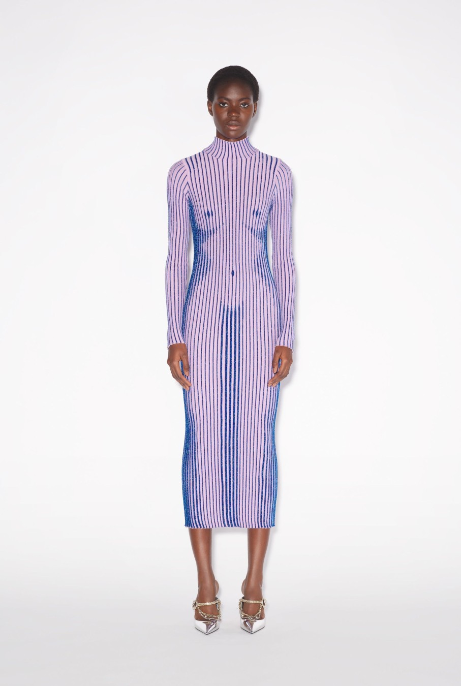 Dresses And Skirts Jean Paul Gaultier | The Pink Lurex Trompe L'Oeil Dress