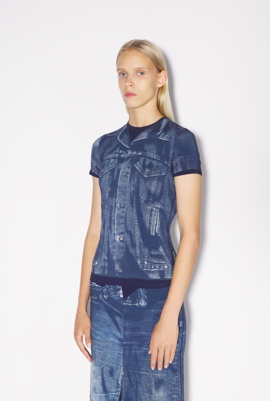 Denim Jean Paul Gaultier | The Blue Denim Trompe-L'Oeil T-Shirt