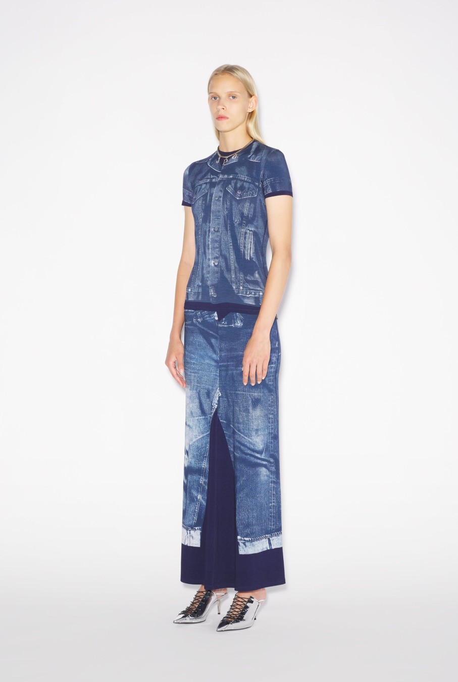 Denim Jean Paul Gaultier | The Blue Denim Trompe-L'Oeil T-Shirt