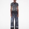 Denim Jean Paul Gaultier | The Black Denim Trompe L'Oeil Jeans For Her