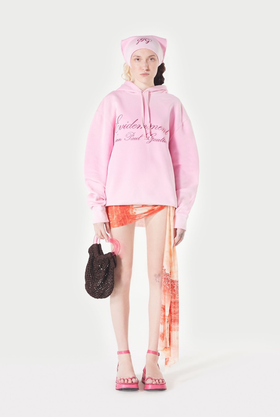 Evidemment Jean Paul Gaultier | The Pink Hooded Evidemment Sweatshirt