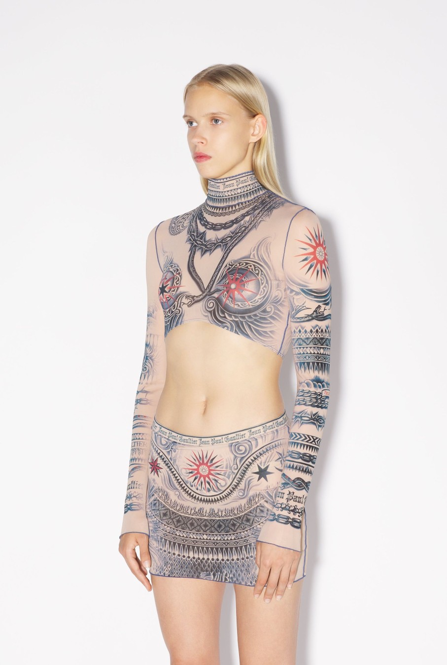 Tattoo Collection Jean Paul Gaultier | The Sun Tattoo Crop Top