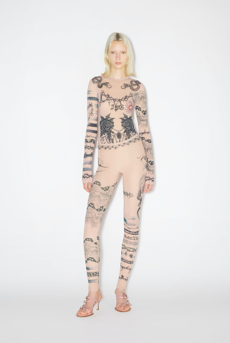 Jpg X Knwls Jean Paul Gaultier | The Nude Tattoo Leggings