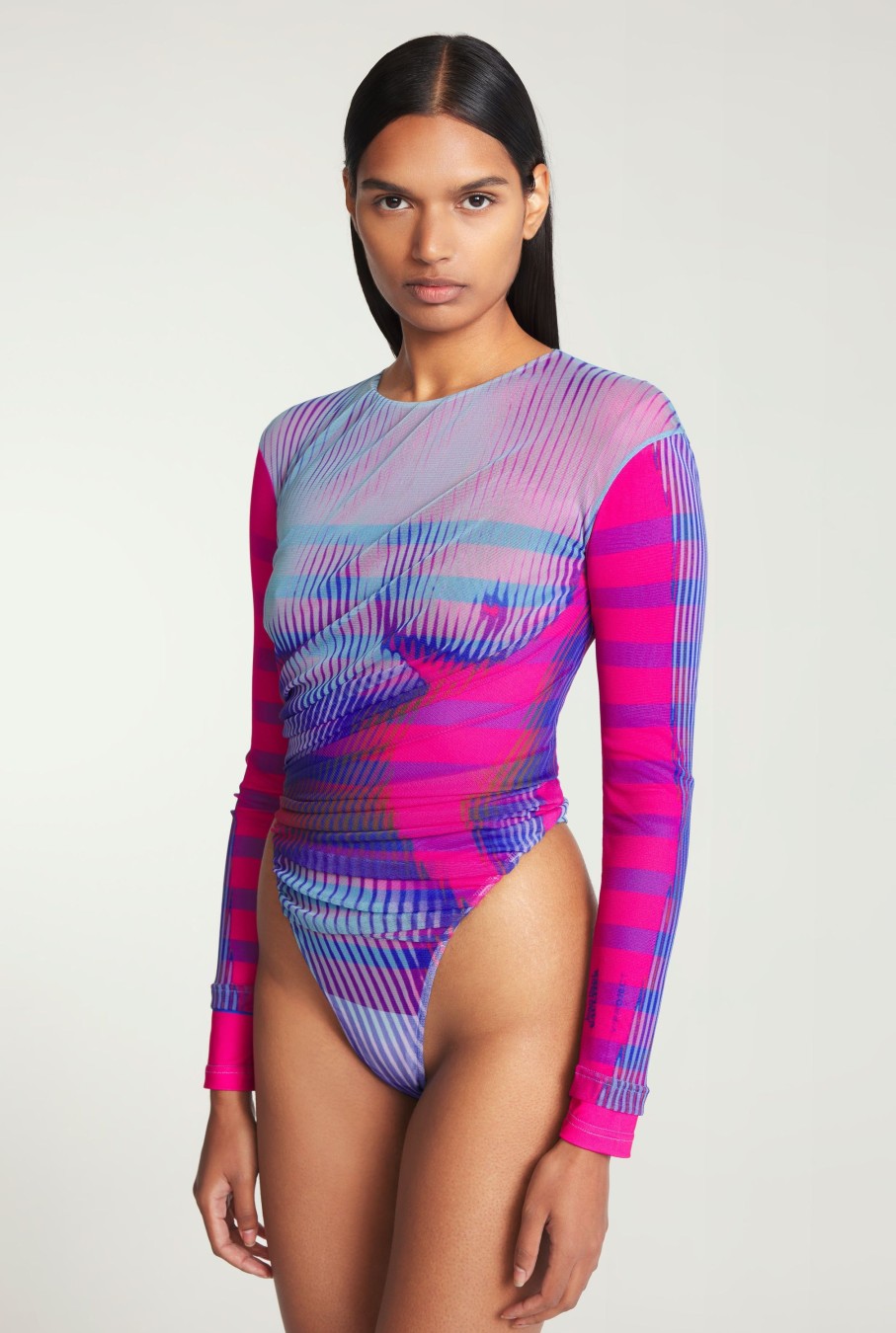 Jpg X Y/Project Jean Paul Gaultier | The Pink & Blue Body Morph Mariniere Bodysuit