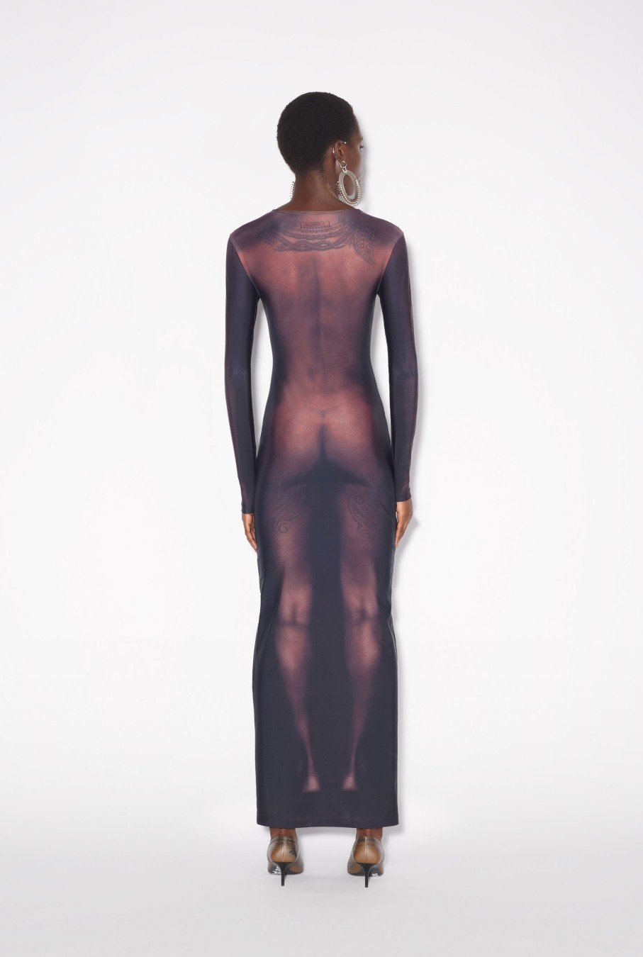 Tattoo Collection Jean Paul Gaultier | The Long Ebony Body Tattoo Dress