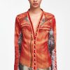 Jpg X Y/Project Jean Paul Gaultier | The Orange Trompe-L'Oeil Cardigan