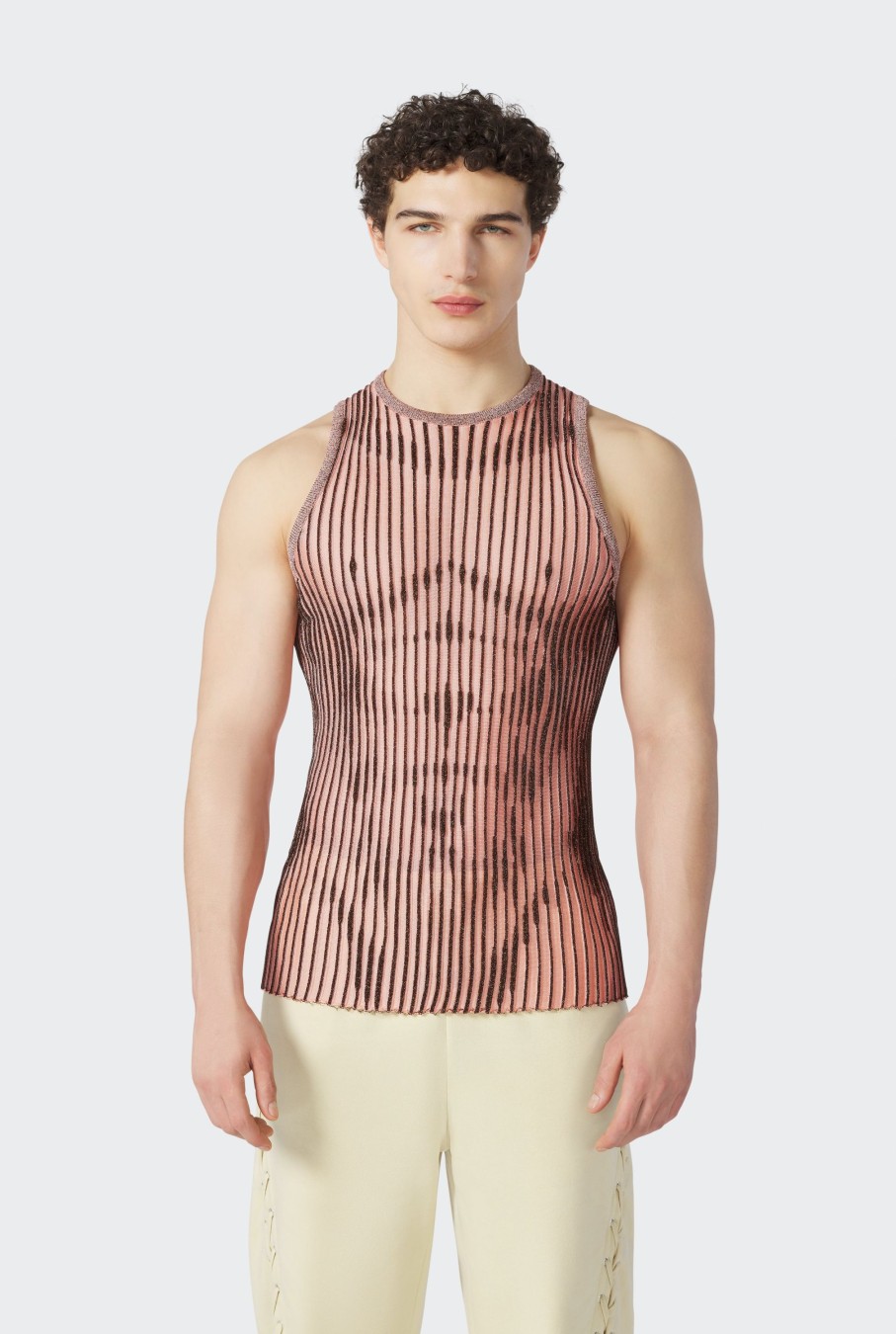 Flowers Jean Paul Gaultier | The Pink Lurex Tank Top