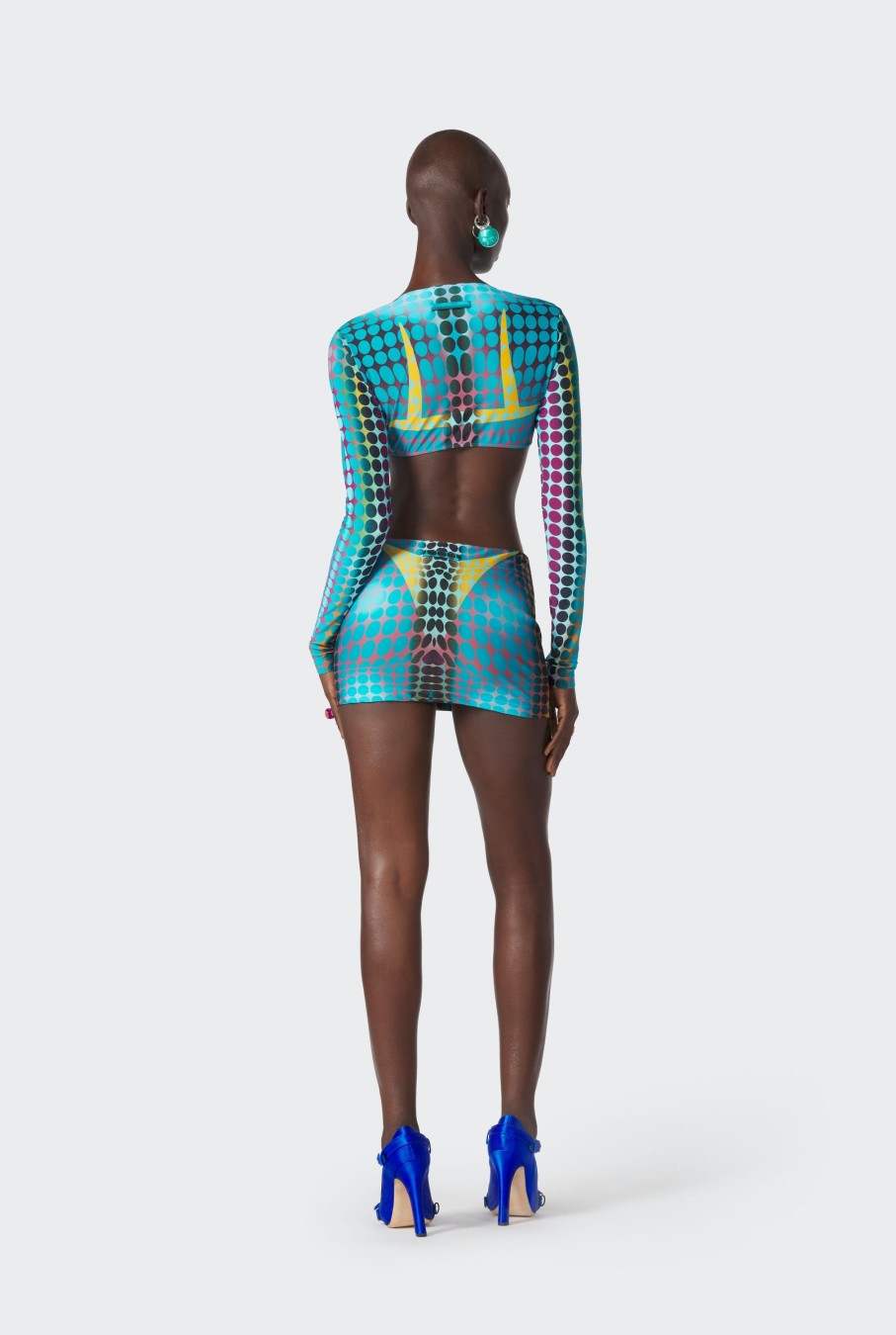 Cyber Jean Paul Gaultier | The Blue Dots Print Mini Skirt