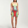 Jpg X Y/Project Jean Paul Gaultier | The Green & Red Body Morph Mini Skirt