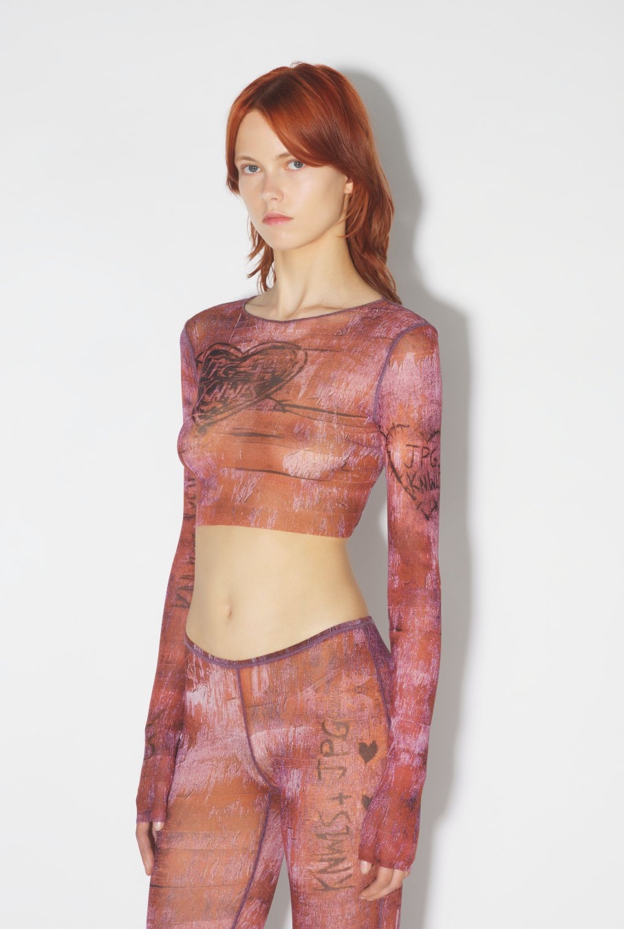 Jpg X Knwls Jean Paul Gaultier | The Lilac Print Crop Top