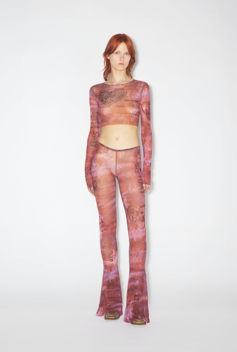 Jpg X Knwls Jean Paul Gaultier | The Lilac Print Crop Top