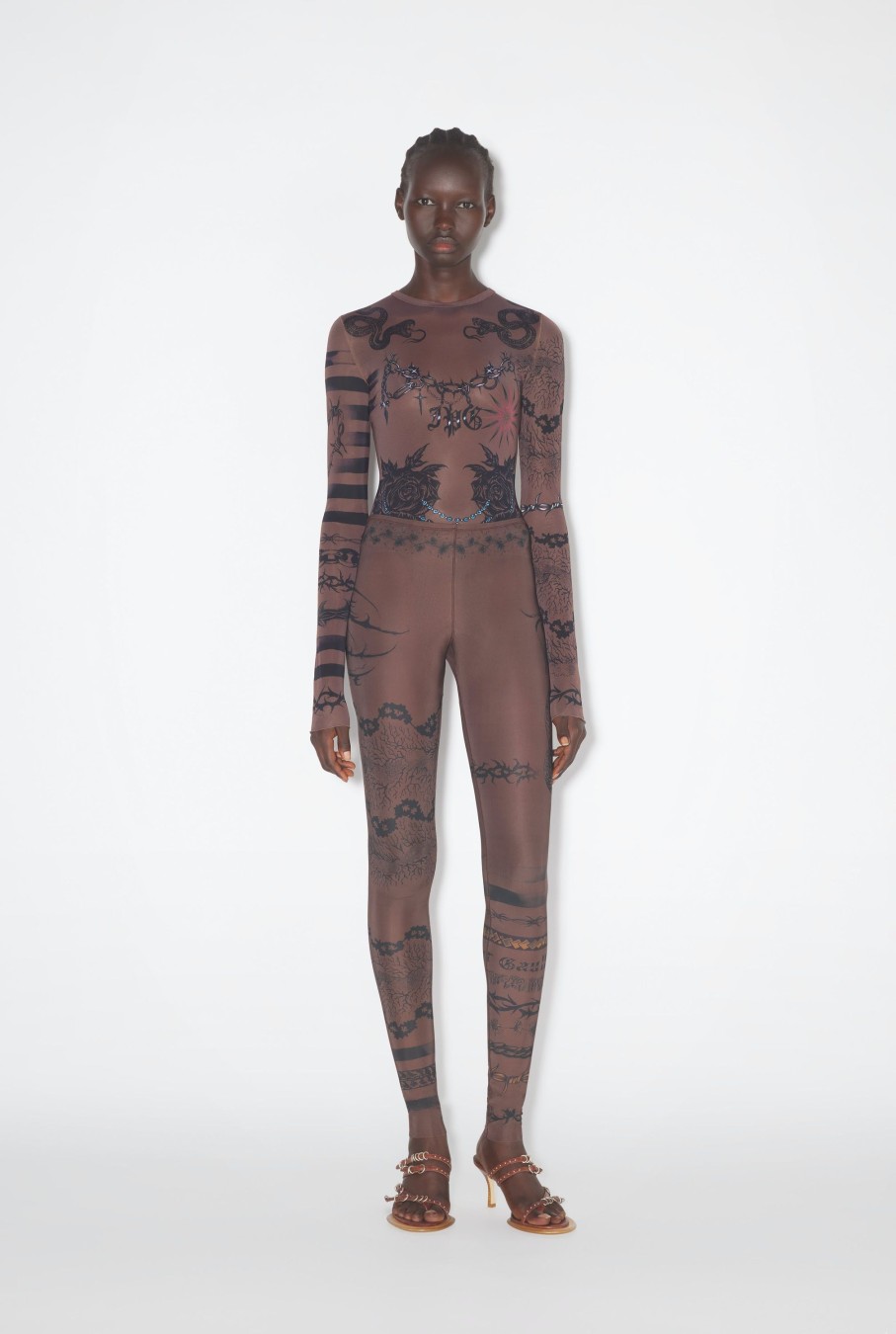 Jpg X Knwls Jean Paul Gaultier | The Ebony Tattoo Leggings