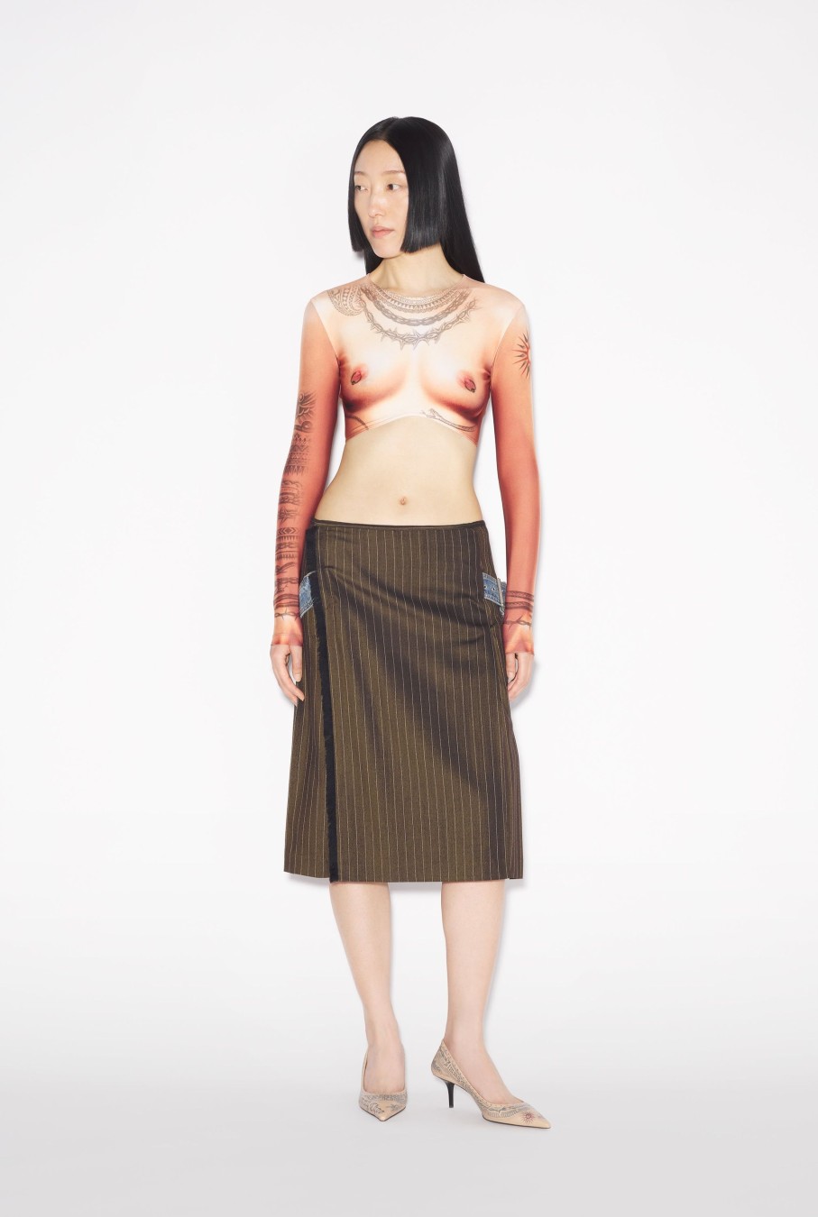 Tattoo Collection Jean Paul Gaultier | The Nude Body Tattoo Crop Top