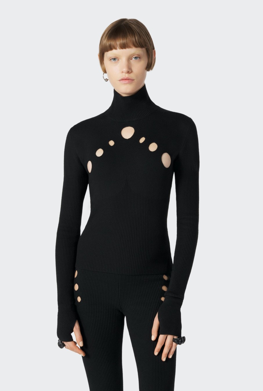 Cyber Jean Paul Gaultier | The Black Openworked Knit Sweater