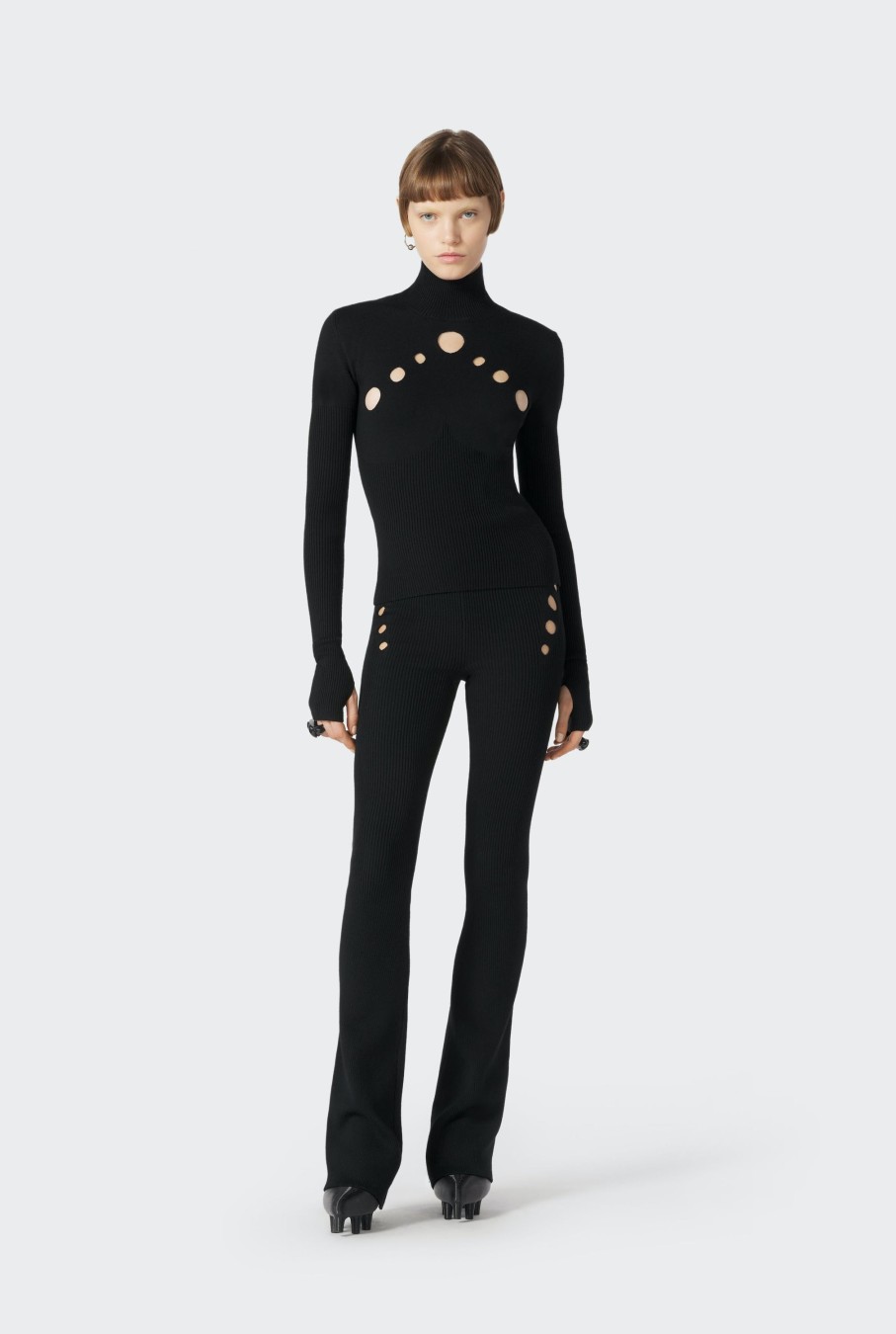 Cyber Jean Paul Gaultier | The Black Openworked Knit Sweater